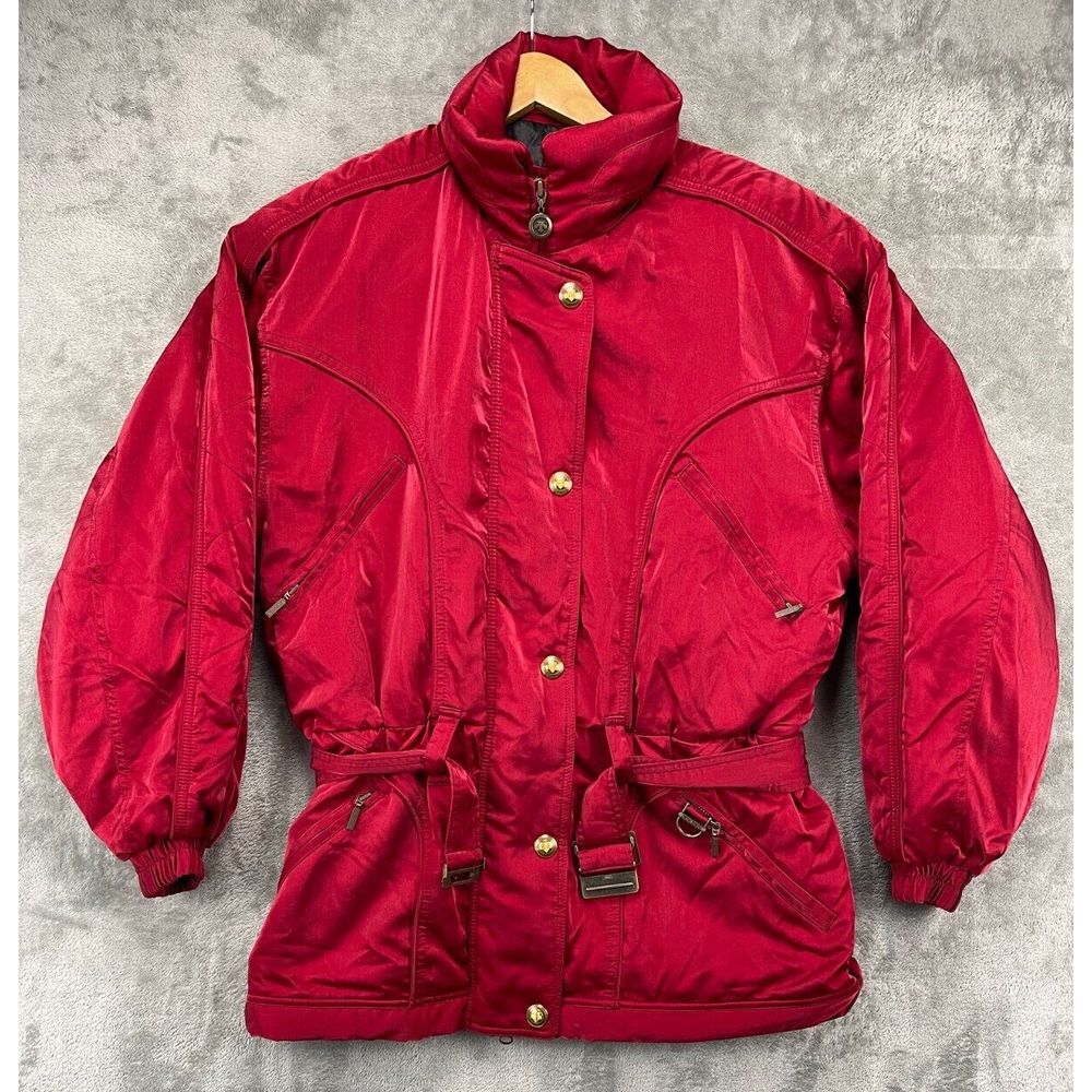 VTG Descente Women's Ski Jacket Snow Size 12 (Large) Red Full Zip 90s‎